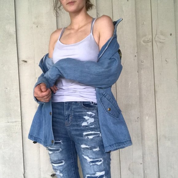 Ming Ren oversized jean jacket - Picture 2 of 5